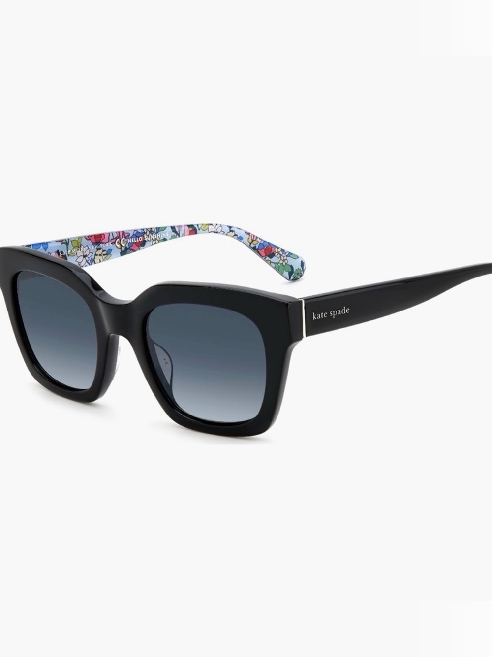 KATE SPADE CAMRYN S Sunglasses 807 BLACK 50mm Polarized Gray Gradient Lenses
